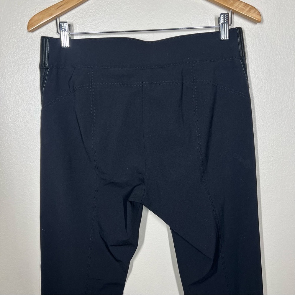 Kaufman Franco Womens Black Faux Leather Zipper Ponte Moto Grunge Pant Size 10 - Picture 9 of 11